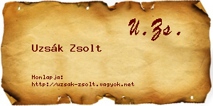 Uzsák Zsolt névjegykártya